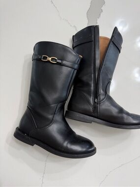 Zara Black Kids Riding Boots